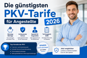 Die günstigsten PKV-Tarife für Angestellte 2026