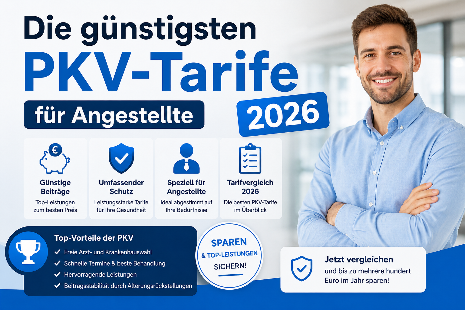 Die günstigsten PKV-Tarife für Angestellte 2026