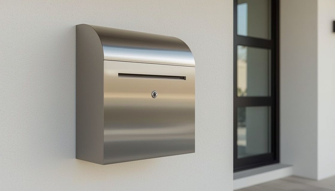 Edelstahl Briefkasten ohne Zeitungsfach