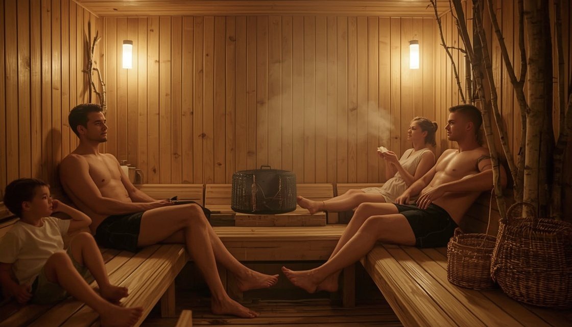 Finnische Sauna als Familienritual